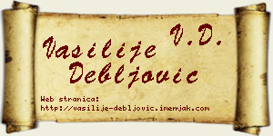 Vasilije Debljović vizit kartica